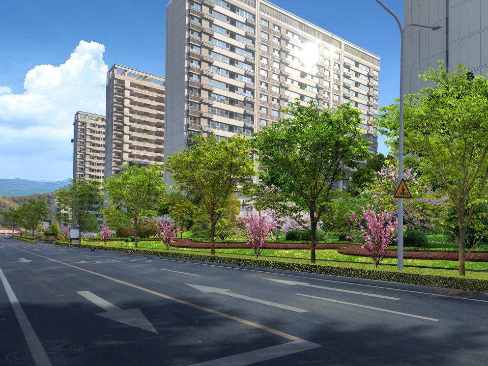 岳而縱二路、北五路、北六路道路綠化設(shè)計(jì)